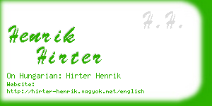 henrik hirter business card